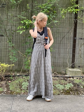 「ジャーマントレーナー」｜「アイテム（ワンピース/ドレス）」を使った、KANOKOさん（レディース・147cm）の夏コーディネート