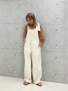 「fredy emue（フレディエミュ）のアイテム（サロペット/オーバーオール）」を使った、KANOKOさん（レディース・147cm）の夏コーディネート