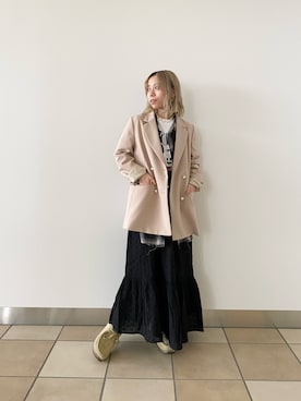 「ミッキーT」｜「アイテム（ジャケット/アウター）」を使った、KANOKOさん（レディース・147cm）の春コーディネート