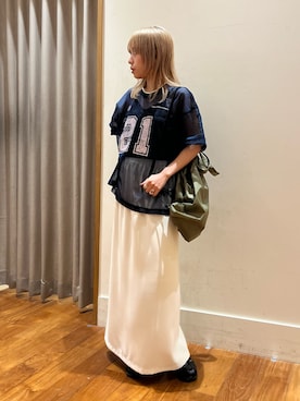 「アイテム（バックパック/リュック）」を使った、KANOKOさん（レディース・147cm）の夏コーディネート
