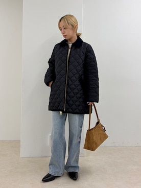 「fredy emue（フレディエミュ）の《別注》【Traditional WeatherWear】WAVERLY A-LINE MIDDLE（其他外套、ブルー系）」を使った、KANOKOさん（レディース・147cm）の夏コーディネート