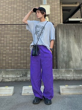 「LAKOLE（ラコレ）のアイテム（バッグ）」を使った、かわぐちのりひささん（メンズ・168cm）の夏コーディネート