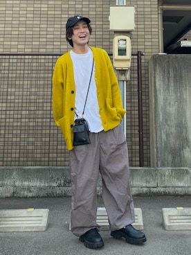 「LAKOLE（ラコレ）のアイテム（パンツ）」を使った、かわぐちのりひささん（メンズ・168cm）の秋コーディネート