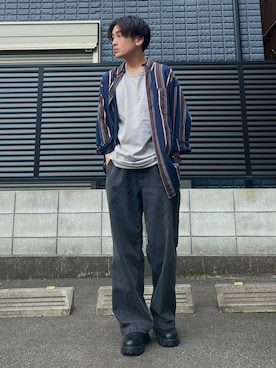 「CHAPS（チャップス）のアイテム（トップス）」を使った、かわぐちのりひささん（メンズ・168cm）の春コーディネート