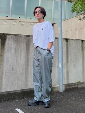 「LAKOLE（ラコレ）のアイテム（パンツ）」を使った、かわぐちのりひささん（メンズ・168cm）の夏コーディネート