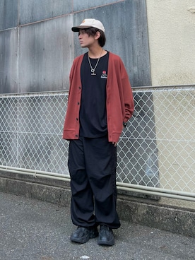 「LAKOLE（ラコレ）のアイテム（パンツ）」を使った、かわぐちのりひささん（メンズ・168cm）の秋コーディネート
