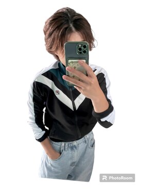 「FILA（フィラ）のアイテム（ジャケット/アウター）」を使った、mmmynnさん（レディース・158cm）の秋コーディネート