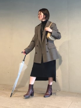 「MOUSSY（マウジー）のアイテム（シューズ）」を使った、AsuKaさん（レディース・158cm）の春コーディネート