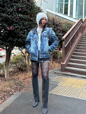 「OPEN Yy（オープンワイワイ）のアイテム」を使った、AsuKaさん（レディース・158cm）の冬コーディネート