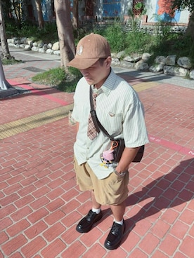 「NET（ネット）のアイテム」を使った、宏さん（メンズ・167cm）の秋コーディネート