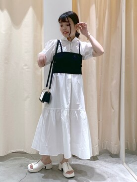 シャツワンピースを使った ビスチェ の人気ファッションコーディネート Wear シャツワンピースを使った ビスチェ の人気ファッションコーディネート Wear