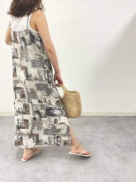 「4youstory（フォーユーストーリー）のアイテム（ワンピース）」を使った、yukaさん（レディース・162cm）の夏コーディネート