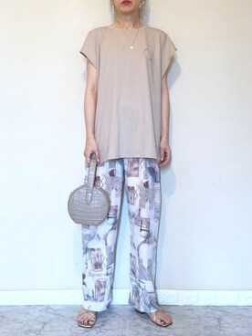 「Auntie Rosa Holiday（アンティローザホリデー）のコインチェーンネックレス（ネックレス）」を使った、ＭAＲＩＮさん（レディース・165cm）の夏コーディネート