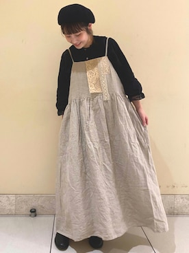 「TSUHARU by Samansa Mos2（ツハルバイサマンサモスモス）のアイテム（ワンピース/ドレス）」を使った、おのさん（レディース・148cm）の秋コーディネート