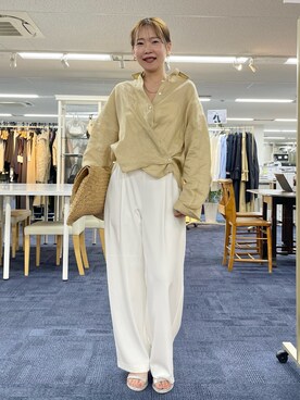 「NOLLEY’S（ノーリーズ）のストラップサンダル（サンダル）」を使った、nol sachieさん（レディース・160cm）の春コーディネート