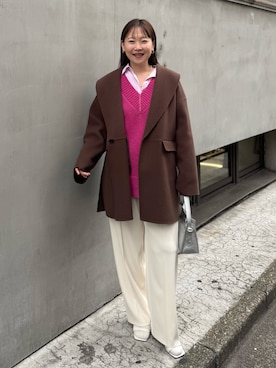 「アイテム（その他アウター）」を使った、nol sachieさん（レディース・160cm）の秋コーディネート