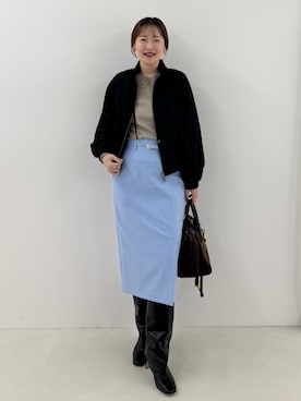 「アイテム（バレッタ/ヘアクリップ）」を使った、nol sachieさん（レディース・160cm）の秋コーディネート