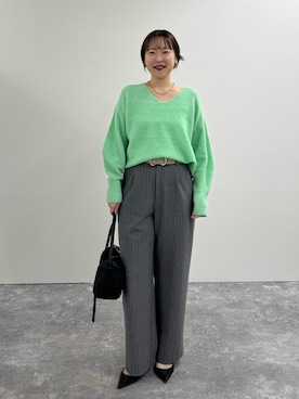 「アイテム（ヘアアクセサリー）」を使った、nol sachieさん（レディース・160cm）の秋コーディネート