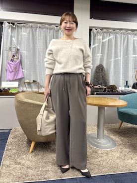 「アイテム（シュシュ）」を使った、nol sachieさん（レディース・160cm）の秋コーディネート