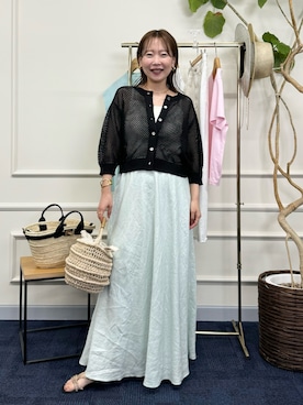 「NOLLEY’S（ノーリーズ）のアイテム（シューズ）」を使った、nol sachieさん（レディース・160cm）の夏コーディネート