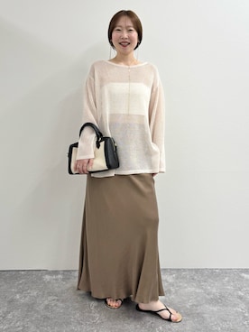 「NOLLEY’S（ノーリーズ）のアイテム」を使った、nol sachieさん（レディース・160cm）の春コーディネート