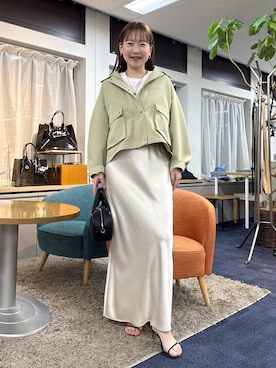 「NOLLEY’S Sophi（ノーリーズソフィ）のアイテム（ブルゾン）」を使った、nol sachieさん（レディース・160cm）の春コーディネート