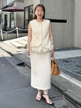 「アイテム（イヤリング）」を使った、nol sachieさん（レディース・160cm）の夏コーディネート