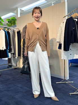 「ロングカーディガン」｜nol sachieさん（レディース・160cm）の秋コーディネート