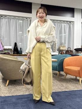 「アイテム（ピアス（両耳用））」を使った、nol sachieさん（レディース・160cm）の秋コーディネート