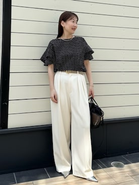 「The Bagmati（ザバグマティ）の【BAGMATI/ バグマティ】3WAY PVCかごバッグ（かごバッグ）」を使った、nol sachieさん（レディース・160cm）の春コーディネート