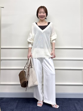 「NOLLEY’S（ノーリーズ）のアイテム」を使った、nol sachieさん（レディース・160cm）の春コーディネート