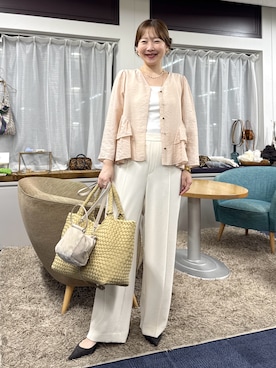 「marco masi（マルコマージ）の【MARCO MASI/ マルコマージ】ミニキューブムートンバッグ（ショルダーバッグ）」を使った、nol sachieさん（レディース・160cm）の秋コーディネート