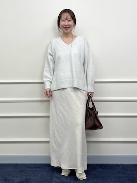 「アイテム（バレッタ/ヘアクリップ）」を使った、nol sachieさん（レディース・160cm）の秋コーディネート