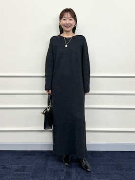 「NOLLEY’S（ノーリーズ）のアイテム（ワンピース/ドレス）」を使った、nol sachieさん（骨格ストレート・レディース・160cm）の冬コーディネート