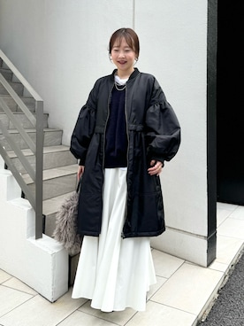 「NOLLEY’S（ノーリーズ）のアイテム（その他アウター）」を使った、nol sachieさん（レディース・160cm）の秋コーディネート