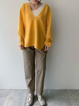 「NOLLEY’S（ノーリーズ）のアイテム（バングル/リストバンド）」を使った、nol sachieさん（レディース・160cm）の秋コーディネート