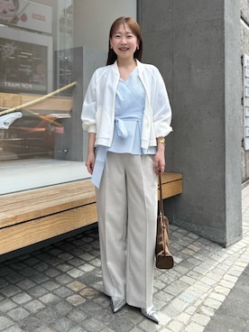 「NOLLEY’S（ノーリーズ）のアイテム」を使った、nol sachieさん（レディース・160cm）の春コーディネート