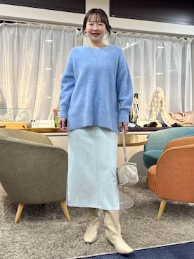 「アイテム（バレッタ/ヘアクリップ）」を使った、nol sachieさん（レディース・160cm）の秋コーディネート