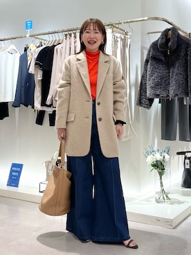 「タートルネック」｜「アイテム（ヘアアクセサリー）」を使った、nol sachieさん（レディース・160cm）の冬コーディネート