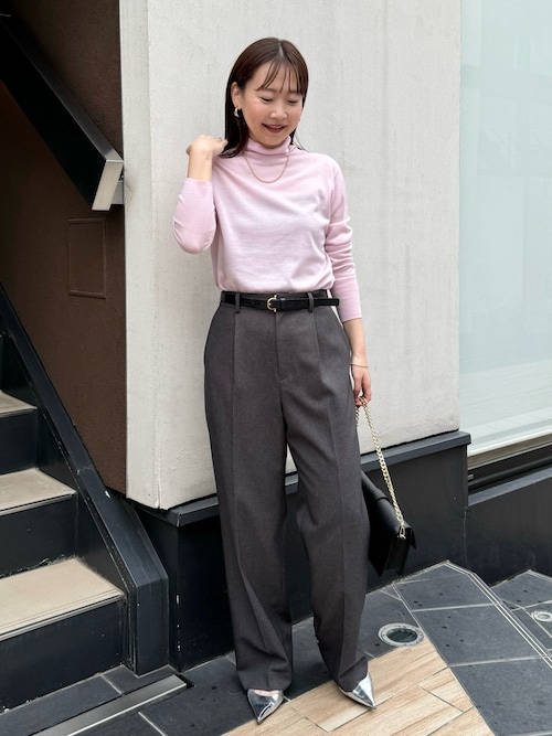 NOLLEY'S　ワイドパンツ　雑誌掲載商品　半額以下です！ NOLLEY'S パンツ 「WEB限定」ウォッシャブル両面起毛チェック