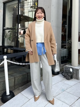 「キャメル」｜nol sachieさん（レディース・160cm）の秋コーディネート