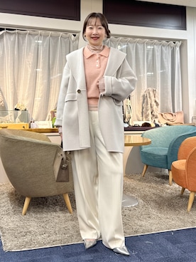 「アイテム（バレッタ/ヘアクリップ、ホワイト系）」を使った、nol sachieさん（レディース・160cm）の秋コーディネート