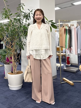 「NOLLEY’S（ノーリーズ）のアイテム」を使った、nol sachieさん（レディース・160cm）の春コーディネート