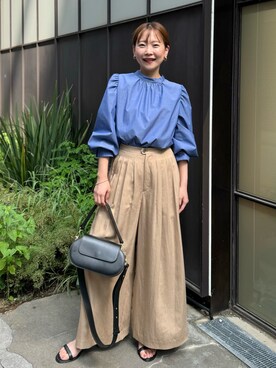 「NOLLEY’S（ノーリーズ）のストラップサンダル（サンダル）」を使った、nol sachieさん（レディース・160cm）の夏コーディネート