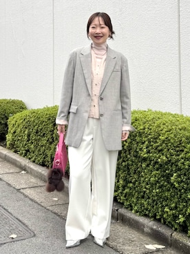 「アイテム（チャーム）」を使った、nol sachieさん（レディース・160cm）の秋コーディネート