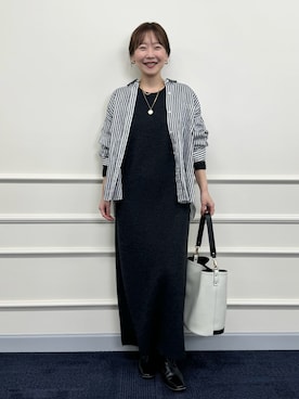「NOLLEY’S（ノーリーズ）のアイテム（ワンピース/ドレス）」を使った、nol sachieさん（骨格ストレート・レディース・160cm）の冬コーディネート
