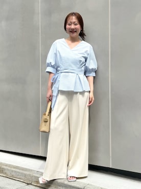 「NOLLEY’S（ノーリーズ）のアイテム」を使った、nol sachieさん（レディース・160cm）の春コーディネート