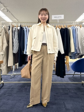 「NOLLEY’S Sophi（ノーリーズソフィ）のアイテム（ブルゾン）」を使った、nol sachieさん（レディース・160cm）の冬コーディネート