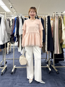 「アイテム（ポーチ）」を使った、nol sachieさん（レディース・160cm）の夏コーディネート