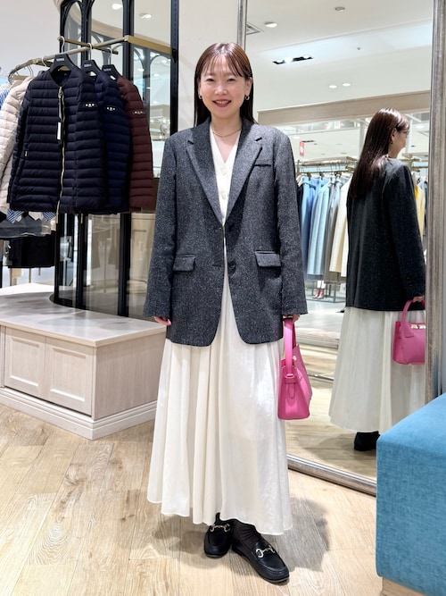 セール】シルクネップツイードオーバージャケット（テーラード